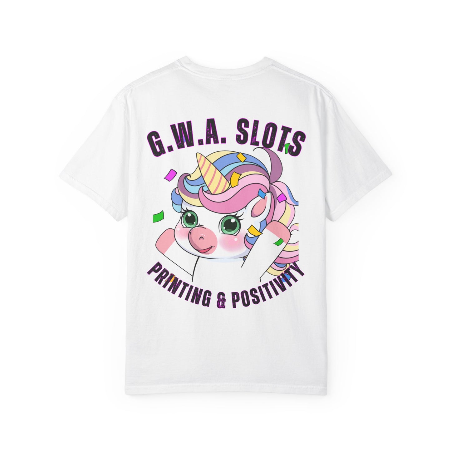 G.W.A Printing & Positivity Unicorn Cheers Black Text