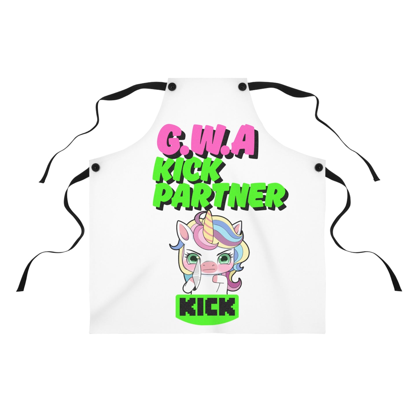 Fun Unicorn Apron - G.W.A. Kick Partner Cooking with Ash! Cooking and Baking
