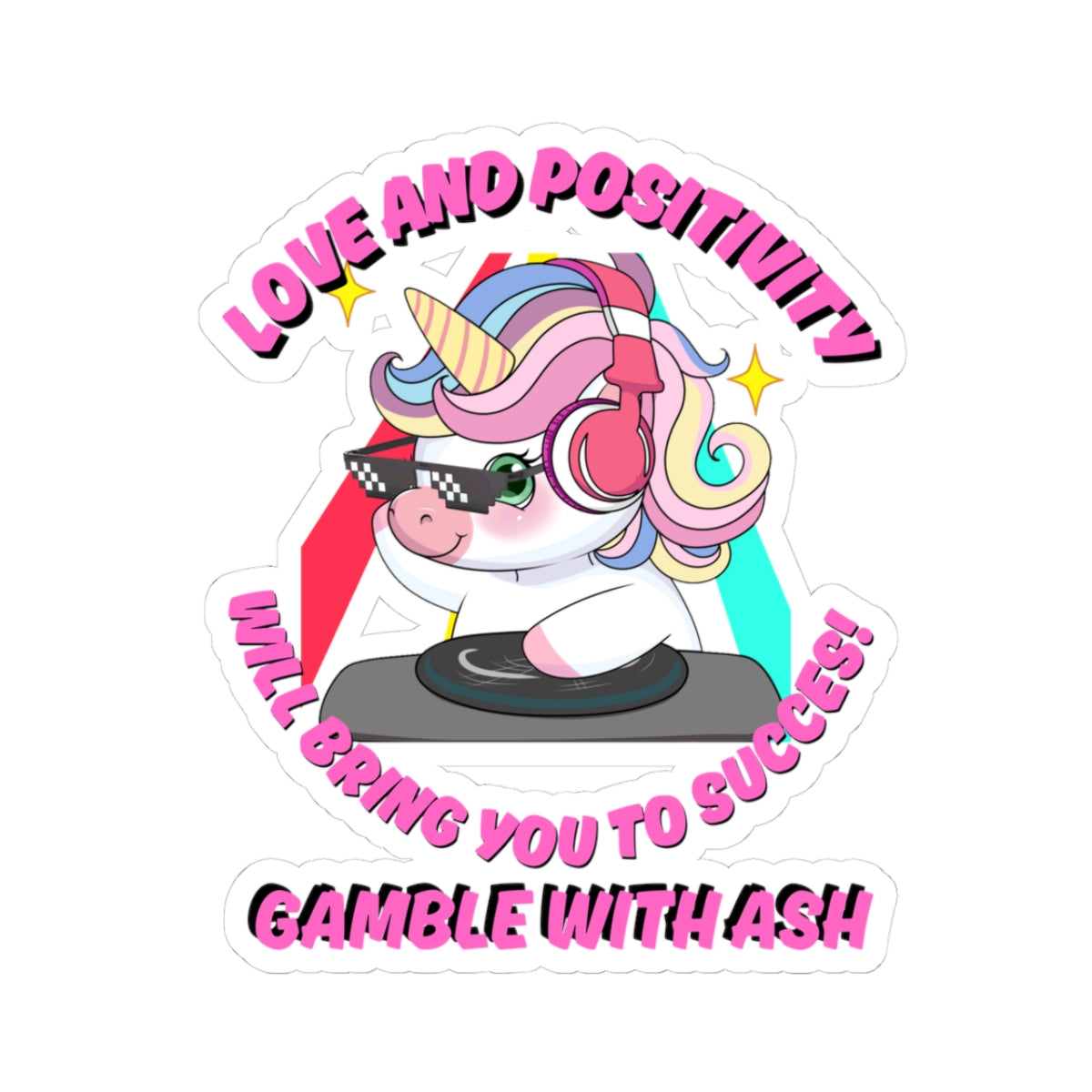 GWA Unicorn Stickers - "Love and Positivity" for Success
