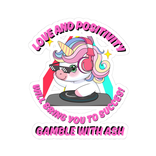 GWA Unicorn Stickers - "Love and Positivity" for Success