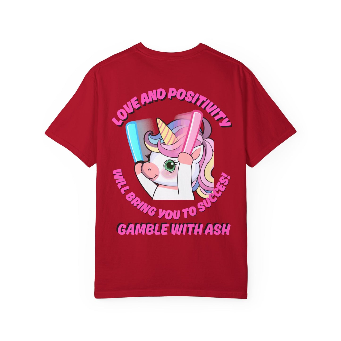 Gamble With Ash Unisex  T-Shirt - Love and Positivity Unicorn  Rave Design