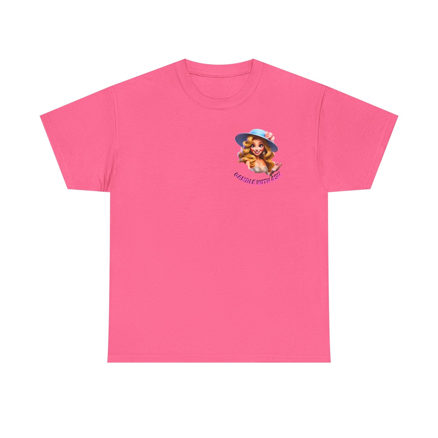 Unisex Heavy Cotton Tee - 'Gamble with Ash' Fun Unicorn "T-Work" Design, Positive Vibes Tee
