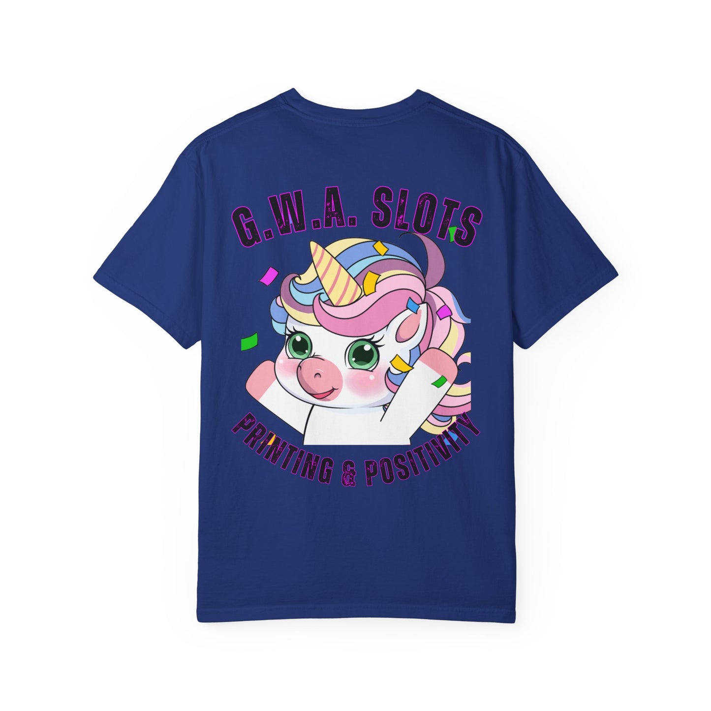 G.W.A Printing & Positivity Unicorn Cheers Black Text