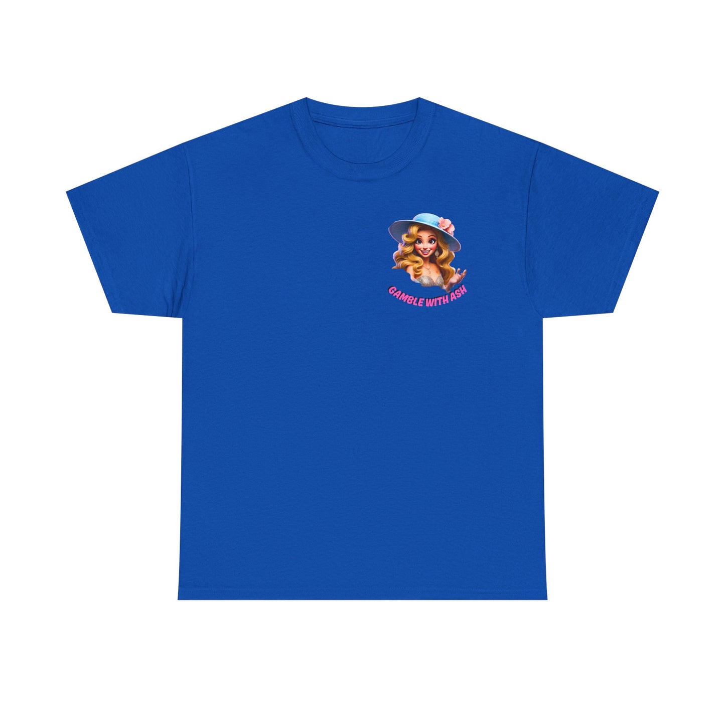 Unisex Heavy Cotton Tee - 'Gamble with Ash' Fun Unicorn "T-Work" Design, Positive Vibes Tee