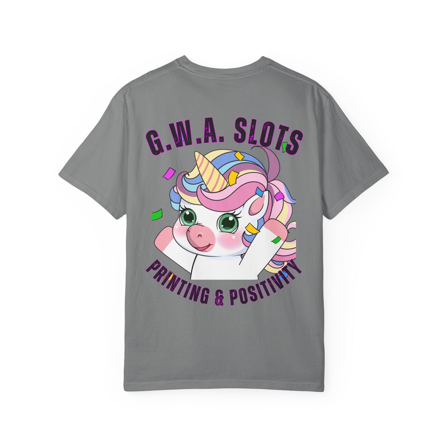 G.W.A Printing & Positivity Unicorn Cheers Black Text