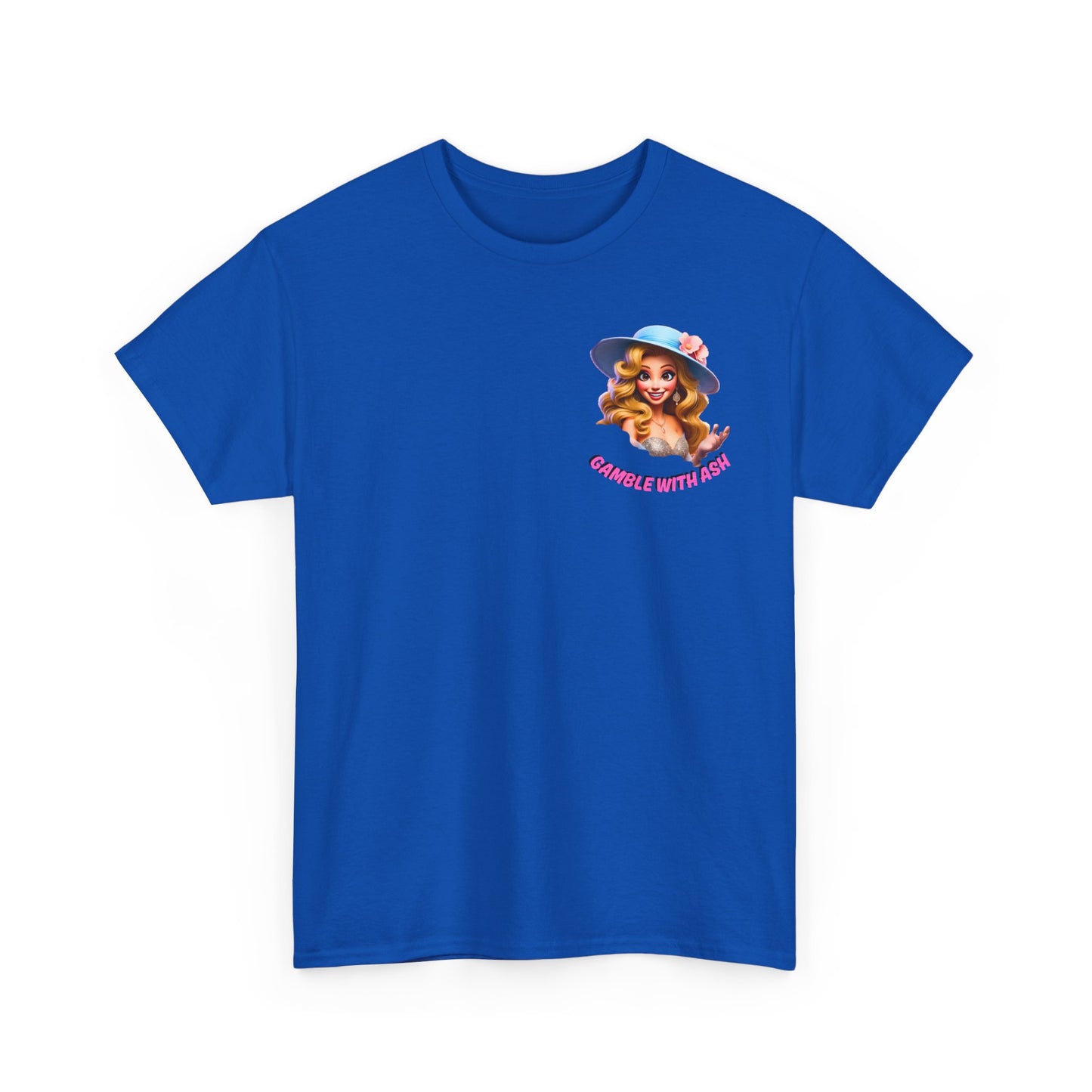 Unisex Heavy Cotton Tee - 'Gamble with Ash' Fun Unicorn "T-Work" Design, Positive Vibes Tee