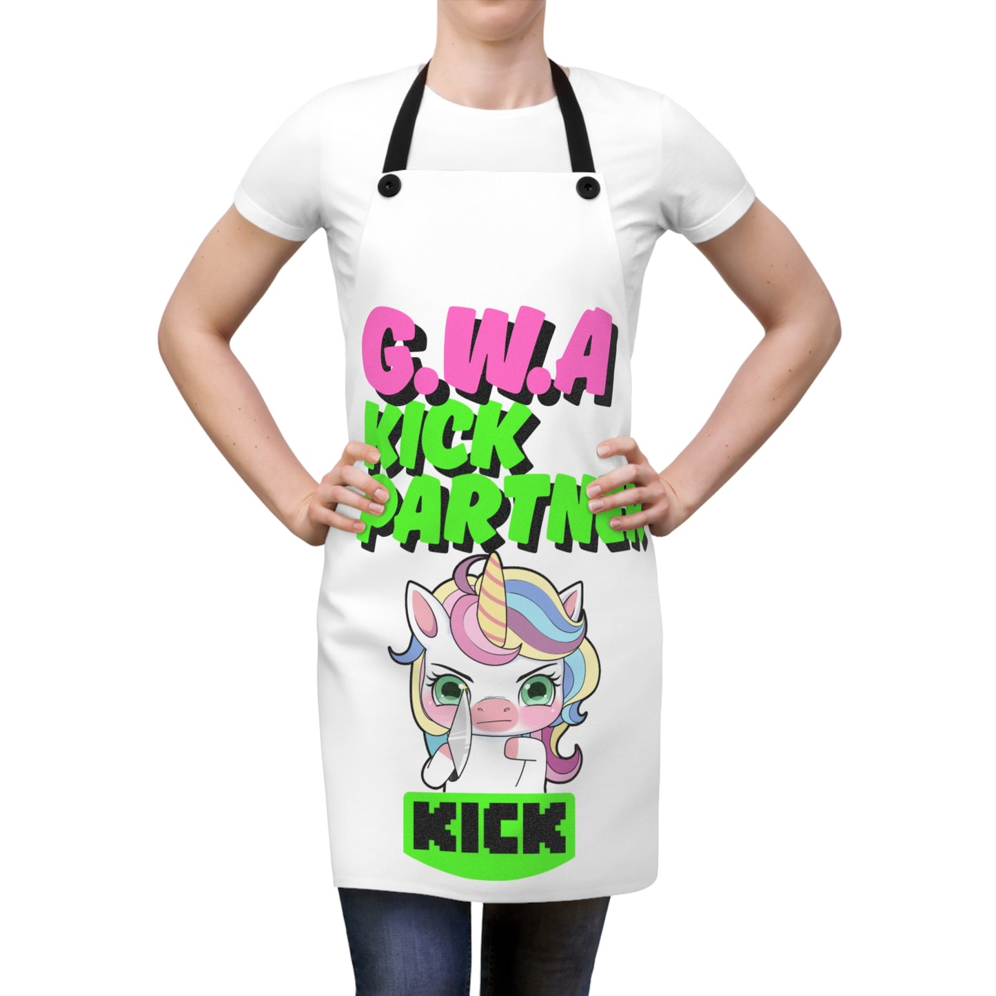 Fun Unicorn Apron - G.W.A. Kick Partner Cooking with Ash! Cooking and Baking