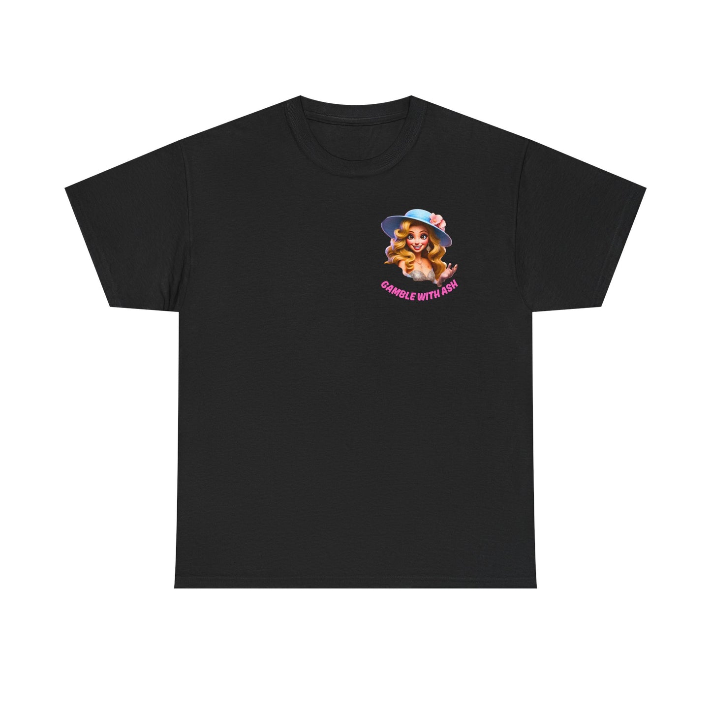 Unisex Heavy Cotton Tee - 'Gamble with Ash' Fun Unicorn "T-Work" Design, Positive Vibes Tee