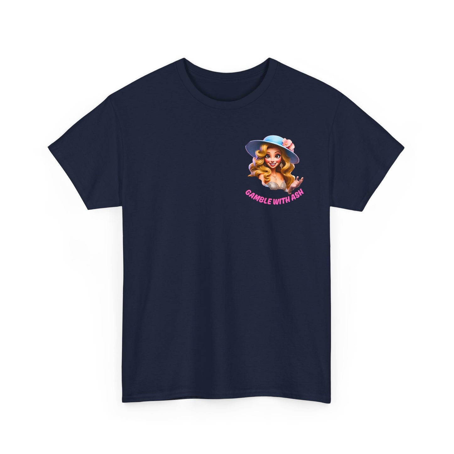 Unisex Heavy Cotton Tee - 'Gamble with Ash' Fun Unicorn "T-Work" Design, Positive Vibes Tee