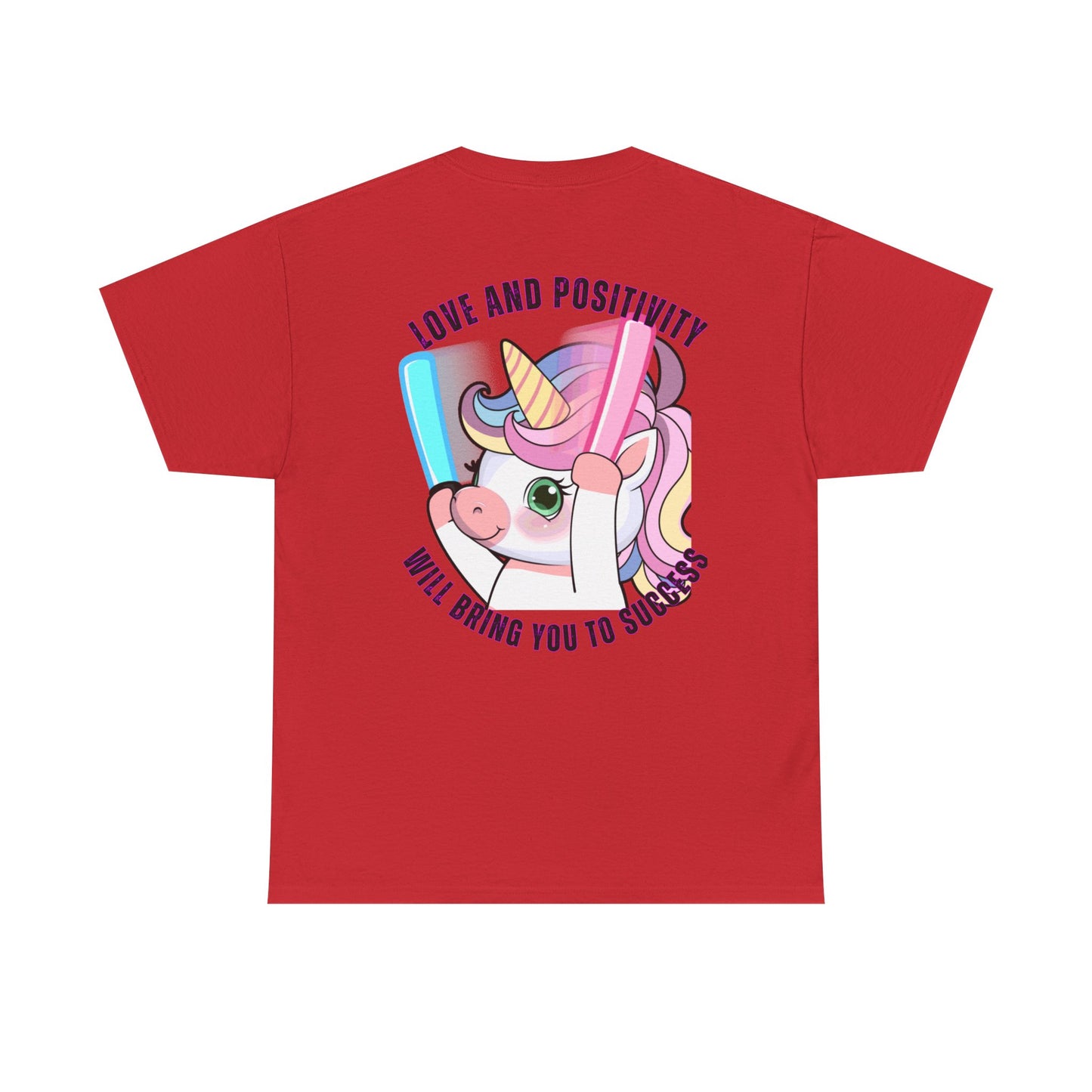 Unisex Heavy Cotton Tee - 'GWA Slots' Fun Unicorn Rave Design, Positive Vibes Tee