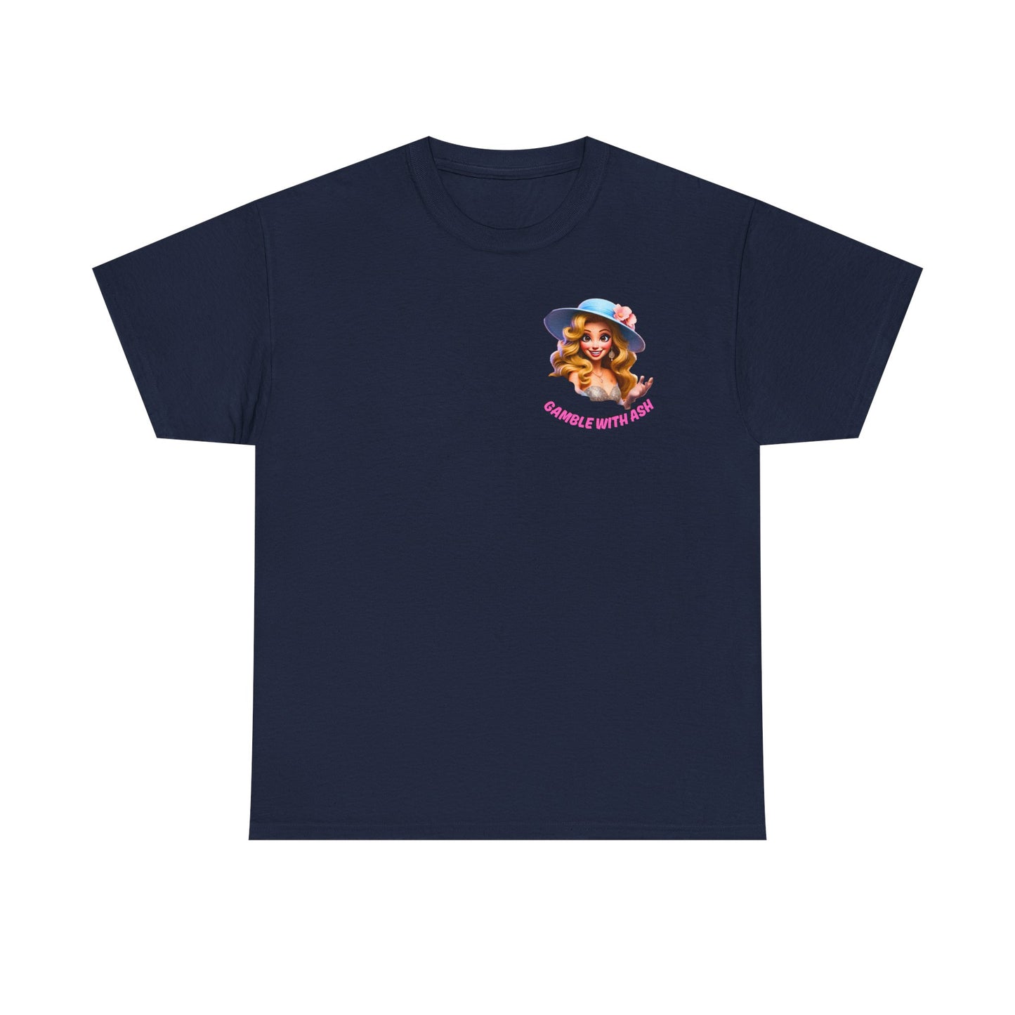 Unisex Heavy Cotton Tee - 'Gamble with Ash' Fun Unicorn "T-Work" Design, Positive Vibes Tee