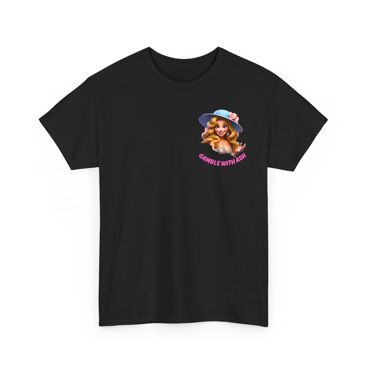 Unisex Heavy Cotton Tee - 'Gamble with Ash' Fun Unicorn "T-Work" Design, Positive Vibes Tee